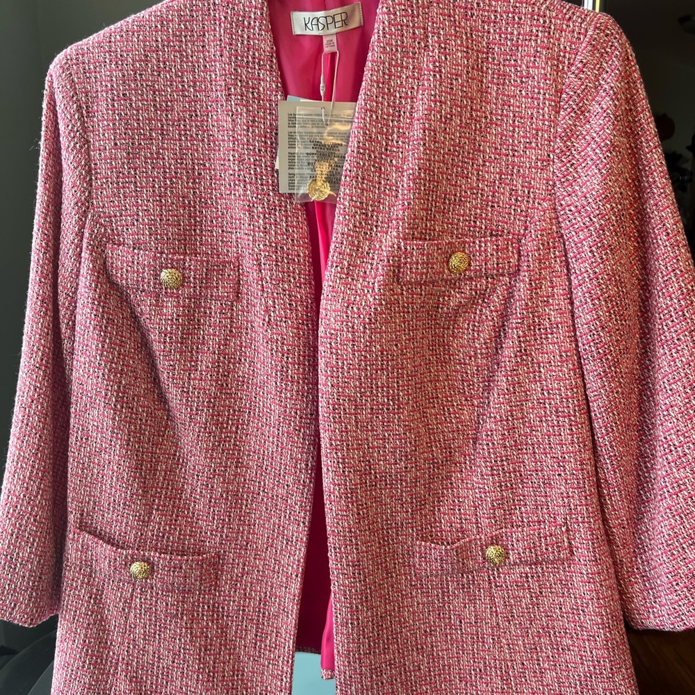 Kasper Women's Pink Textured Blazer 20w